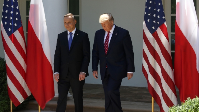President Donald Trump and Polish President Andrzej Duda