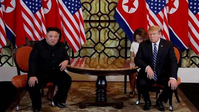 Donald Trump and Kim Jong-un.