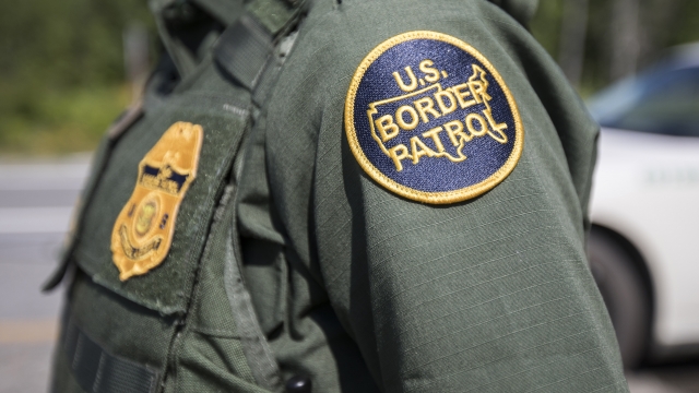 A patch on the uniform of a U.S. Border Patrol agent.
