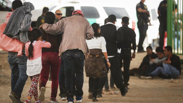 Migrants detained by U.S. Border Patrol
