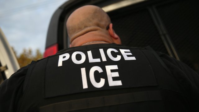 A U.S. Immigration and Customs Enforcement agent.