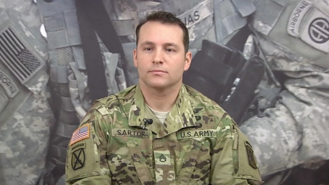 Sgt. Maj. James G. Sartor during an interview in 2016