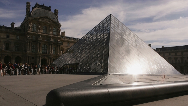 The pyramid of the Louvre museum