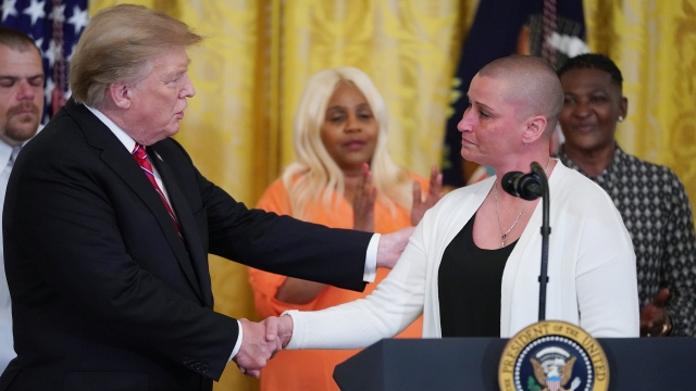 April Johnson, who was released from prison under the First Step Act, thanks U.S. President Donald Trump