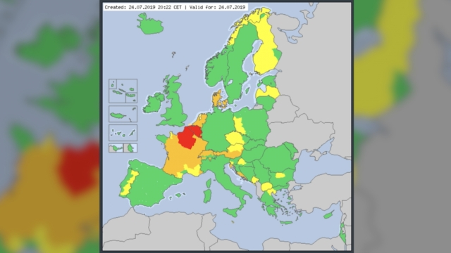 Meteo Alarm weather warnings in Europe