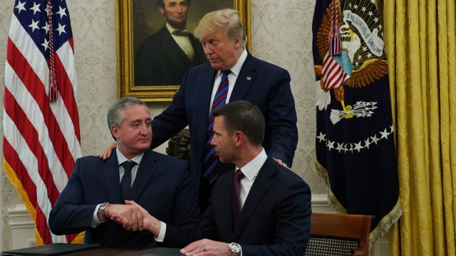 President Trump, Kevin McAleenan and Enrique Antonio Degenhart Asturias