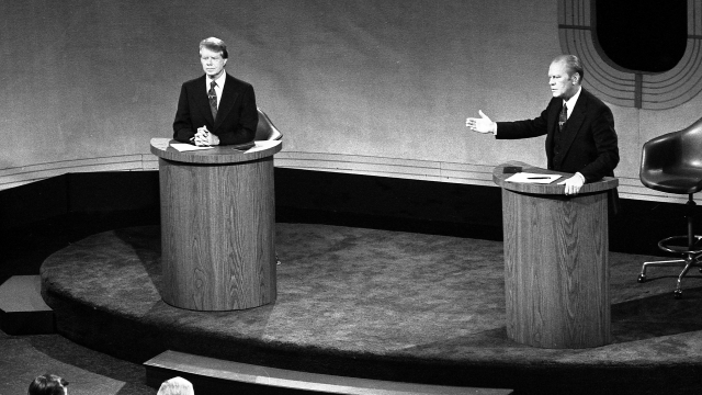 Jimmy Carter and President Gerald Ford debate