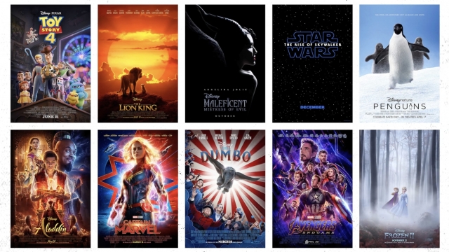 Posters for Walt Disney Studios' 2019 releases