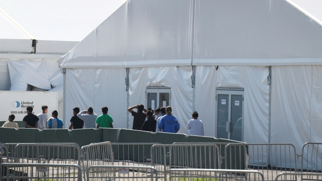 Unaccompanied migrant children at a facility in Homestead, Florida