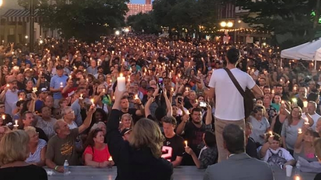 Vigil for the victims of the Dayton shooting