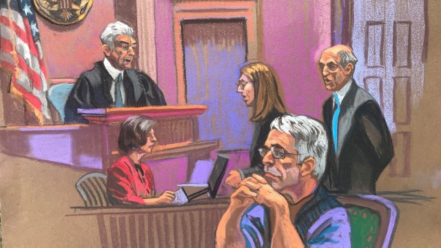 Court sketch of Jeffrey Epstein