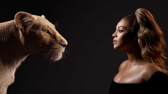 Beyoncé poses with her character Nala for the Disney film 'The Lion King' (2019)