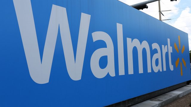 A Walmart sign outside a store
