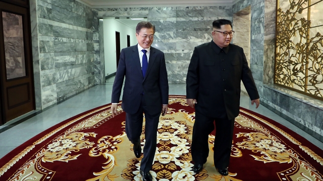 South Korean President Moon Jae-in and North Korean leader Kim Jong-un