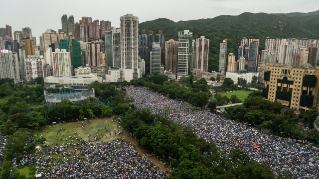 More than 1.5 million protesters marched in Hong Kong Sunday