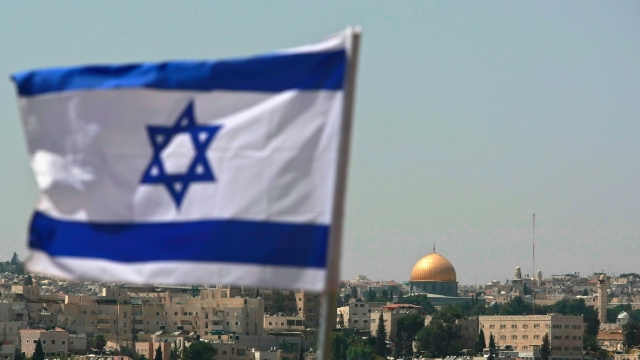 Israeli flag flies over Jerusalem