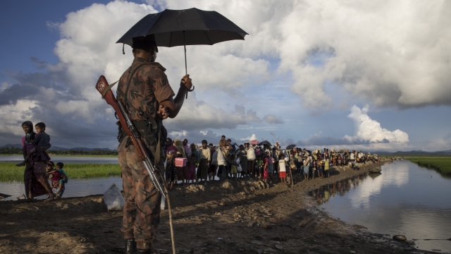 People fleeing Myanmar