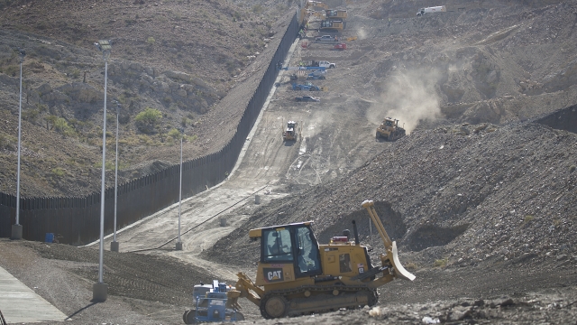 Border barrier construction project