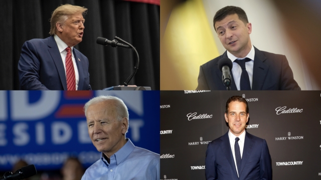 President Donald Trump, Ukrainian President Volodymyr Zelensky, Joe Biden, Hunter Biden