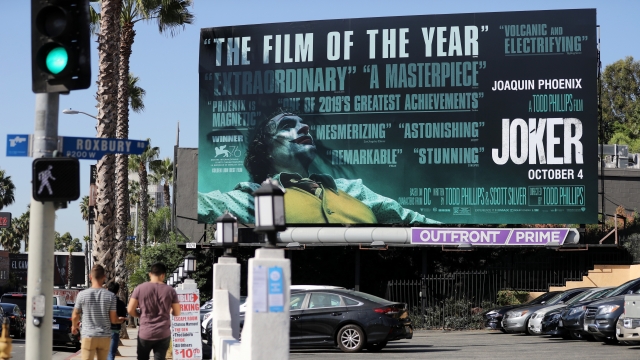 A billboard of the "Joker" movie in Hollywood, CA.