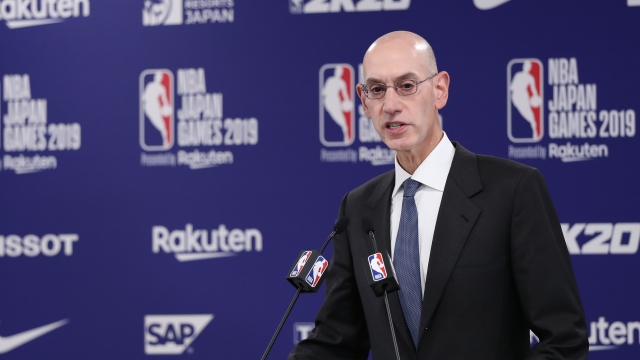 NBA Commissioner Adam Silver speaks during a press conference on October 08, 2019 in Japan.