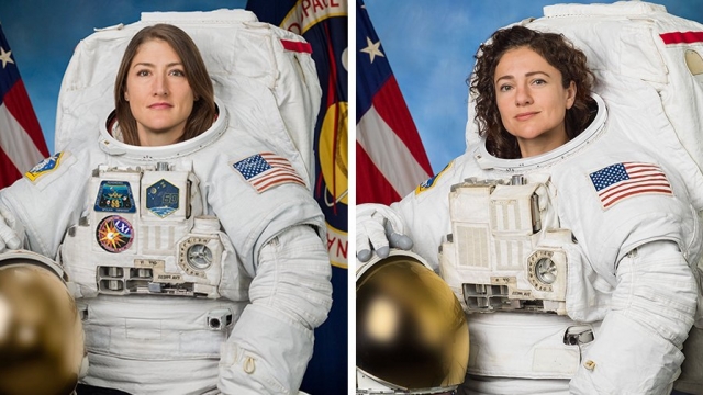 NASA astronauts Christina Koch and Jessica Meir