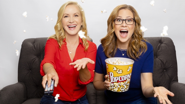 Actresses Angela Kinsey and Jenna Fischer