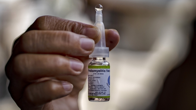 A vial of an oral polio vaccine