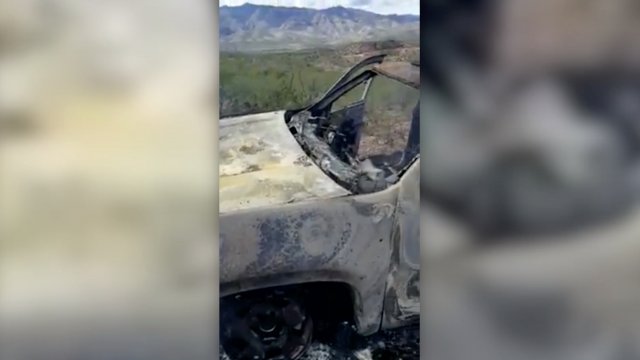 One of the vehicles ambushed in Mexico.
