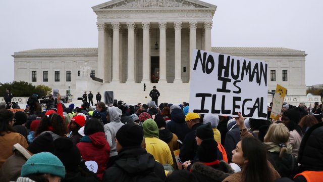 "Home Is Here" Rally Held Outside Supreme Court As DACA Arguments Are Heard