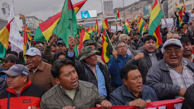 Protesters in Bolivia