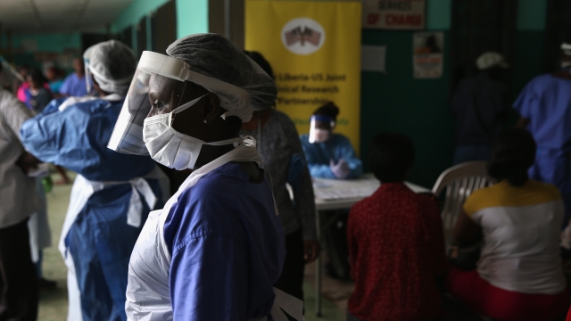 Health workers await incoming Ebola patients in Liberia