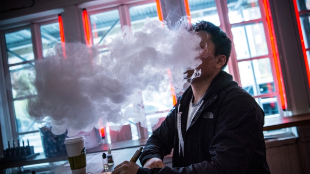 A person vaping in New York