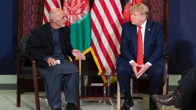 Afghan President Ashraf Ghani meets with U.S. President Donald Trump