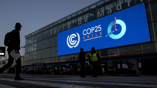 A conference hall at the COP25 climate meeting