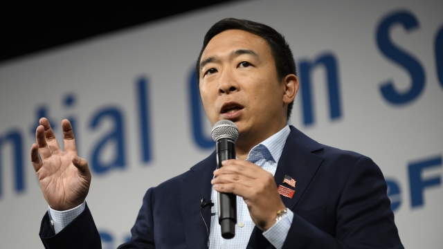 Democratic presidential candidate Andrew Yang
