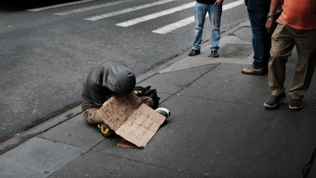 Homeless person in New York City