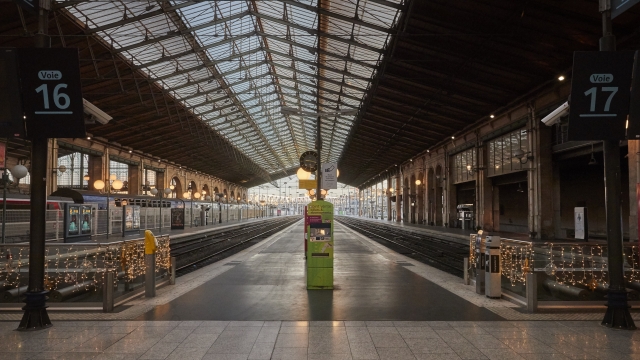 Empty Paris train station