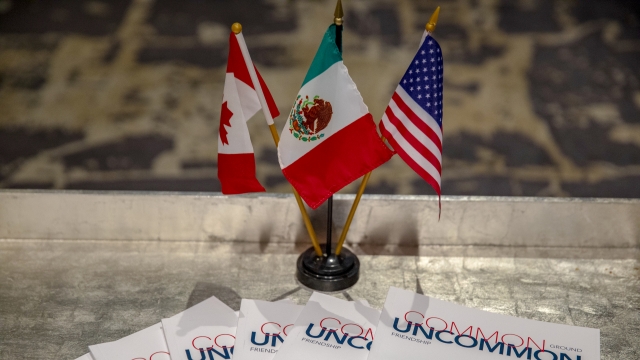 U.S., Canadan and Mexican flags