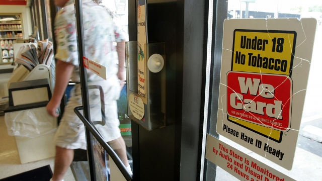 "We ID" sign in store