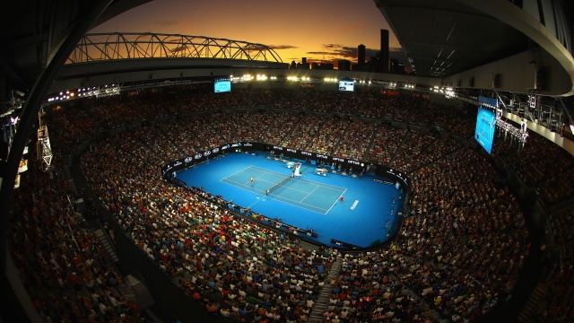 A general view of Rod Laver court in 2017.
