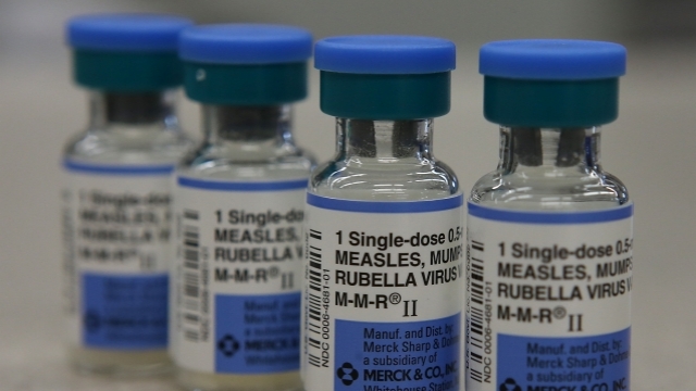 Measles vaccine vials