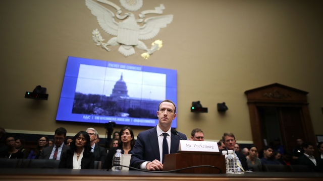 Facebook CEO Mark Zuckerberg testifies before the House Energy and Commerce Committee in April 2018.