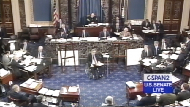 Senate chamber during the Clinton impeachment trial