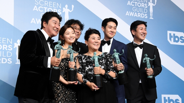 The cast of "Parasite" at the 2020 SAG Awards