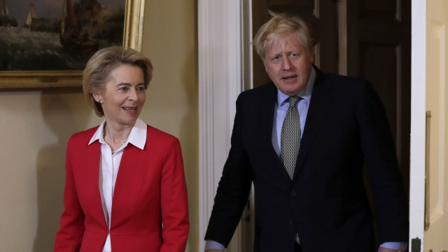U.K. Prime Minister Boris Johnson and European Commission President Ursula Von Der Leyen