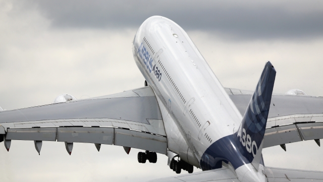 Airbus A380 taking off