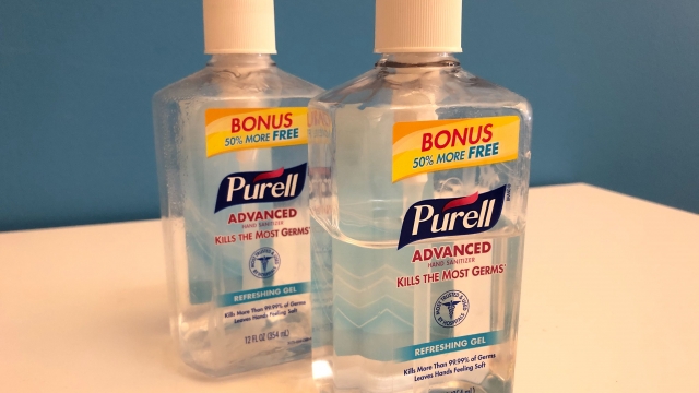 Purell hand sanitizer bottles