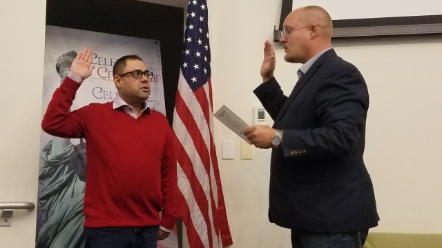 Miguel Perez becoming a U.S. citizen