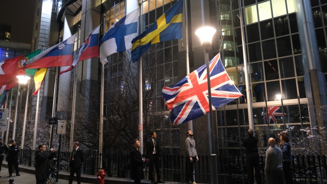 British flag lowered at the European Parliament